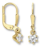ONE ELEMENT Paar Ohrhänger »Ohrringe / Ohrhänger aus 333 Gelbgold Zirkonia«