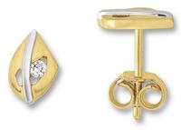 ONE ELEMENT Paar Ohrstecker »Ohrringe / Ohrstecker aus 333 Gelbgold Zirkonia«