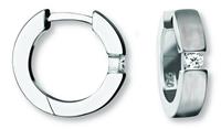 ONE ELEMENT Paar Ohrhänger »Orhringe / Creolen aus 925 Silber Zirkonia«