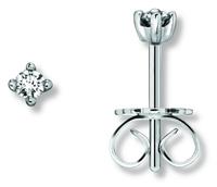 ONE ELEMENT Paar Ohrstecker »Ohrringe / Ohrstecker aus 585 Weißgold mit 0,10 ct Diamant«