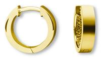 ONE ELEMENT Paar Creolen "Ohrringe Creolen aus 585 Gelbgold Ø 14,0 x 4,0 mm", Damen Gold Schmuck