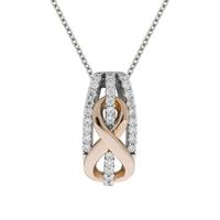 Zeeme Kette mit Anhänger »925/- Sterling Silber rhodiniert Unendlich Zirkoni«