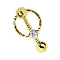 Adelia´s Intimpiercing »Intimpiercing in Gold Klitoris Banane«, Intimpiercing oder Bauchnabelpiercing Banane aus 316l Stahl