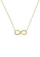 amor Ketting met hanger voor dames, goud 375, zirkonia synth. | Oneindigheid