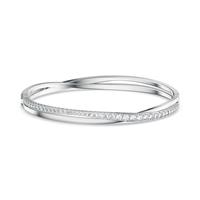 swarovskisieraden Swarovski 5572726 - Twist Bangle Rows - Zilverkleurig - Bangle - Large