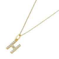 Luigi Merano Kette mit Anhänger »Anhänger Buchstabe H mit Zirkonia, Gold 375«