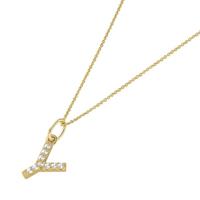 Luigi Merano Kette mit Anhänger »Anhänger Buchstabe Y mit Zirkonia, Gold 375«