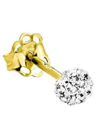 amor Enkele oorbellen voor dames, goud 585, kristal
