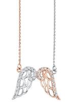 amor Ketting met hanger voor dames, 925 Sterling zilver, zirkonia synth. | Vleugels