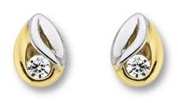 ONE ELEMENT Paar Ohrstecker »Ohrringe / Ohrstecker aus 333 Gelbgold Zirkonia«