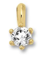 ONE ELEMENT Kettenanhänger »Anhänger aus 333 Gelbgold Zirkonia«