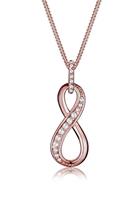 Elli Dames Oneindigheid Hanger Oneindig met Zirkonia Kristallen in 925 Sterling Zilver