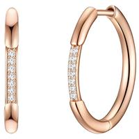 Glanzstücke München Zilveren creolen Sterling zilver Zirkonia in Roségoud