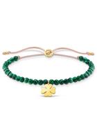 Thomas Sabo Armband »Kleeblatt, A1983-140-6-L20v«, mit imit. Malachit