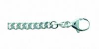 Adelia´s Silberkette »925 Silber Flach Panzer Halskette 60 cm«, Flach Panzerkette Silberschmuck für Damen