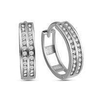 DKeniz Creolen »925/- Sterling Silber Pave«