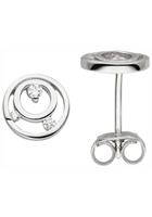Jobo Paar Ohrstecker, 925 Silber mit 6 Zirkonia