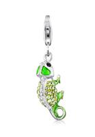 Nenalina Dames kameleon hanger met kristallen in 925 sterling zilver