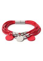 J.Jayz Armband Rood, rond, bicolour, meerrijig