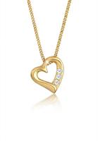 Diamore Collierkettchen »Herz Liebe Diamant (0.06 ct) 585 Gelbgold«