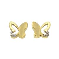 Zeeme Ohrstecker »333/- Gold bicolor Schmetterling«