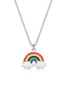 Elli Elli Halsketting Kinderen Regenboog Wolk Hanger met Emaille bont in 925 sterling zilver