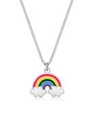 Elli Elli Halsketting Kinderen Regenboog Wolk Hanger met Emaille bont in 925 sterling zilver