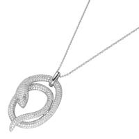 GIORGIO MARTELLO MILANO Kette mit Anhänger »Anhänger Schlange mit Zikonia, Silber 925«
