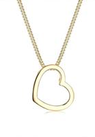 Elli dames hart liefde in 925 sterling zilver verguld