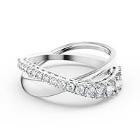 swarovskisieraden Swarovski 5563911 - Twist Ring Rows - Zilverkleurig - Ring - maat 55