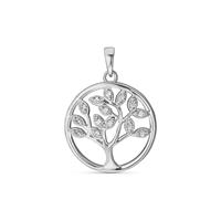 amor Motief tag voor dames, 925 Sterling zilver, zirkonia synth. | Levensboom