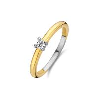 TI SENTO Ring 12211ZY Zilver gold plated Maat 54