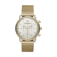 Emporio Armani AR11315 Heren Chronograaf Horloge - Gouden RVS