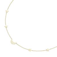 Luigi Merano Collier "Mond und Sterne, Gold 375"