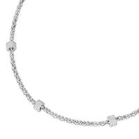 Smart Jewel Collier »Himbeerkette, Rondelle mit Zirkonia Steinen, Silber 925«