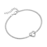 Smart Jewel Armband »Zirkonia Steine, Herz, Silber 925«