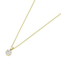 Smart Jewel Kette mit Anhänger »Blüte, Zirkonia Steine, Silber 925«