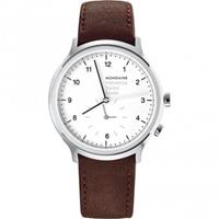 Mondaine Helvetica Regular 2nd Time Zone Herrenuhr in Braun MH1R2010LG
