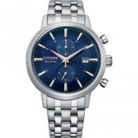 Citizen CA7060-88L Eco-Drive Solar Herren-Chronograph Stahl/Blau