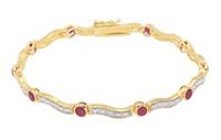 Vivance Silberarmband "rubies & diamond"