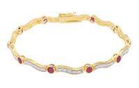 Vivance Silberarmband "rubies & diamond"