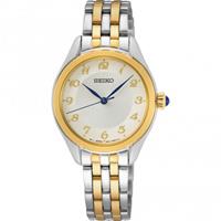 Seiko Damenuhr "SUR380P1", Edelstahl, bicolor
