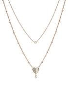 Fossil Kette mit Anhänger »Herz, VINTAGE GLITZ, JF03648791«, mit Glasstein