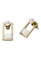 Skagen Paar Ohrstecker »AGNETHE, SKJ1426998«, Mit Zirkonia, Glassteinen und Perlmutt