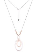 Leslii Lange Kette »Bicolor Ovale«, mit glänzenden Oval-Anhängern