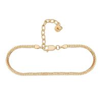 CAÏ Fußkette »925/- Sterling Silber vergoldet Venezianer Kette z«