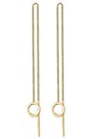 Elli dames doortrekcirkel minimal basic in 925 sterling zilver verguld