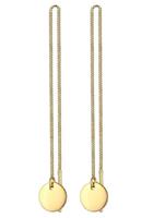 Elli Dames Hoepel Oorbellen Cirkel Pull Through Trend in 925 Sterling Zilver Verguld
