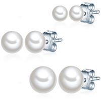 Valero Pearls Perlenohrringe »Set: VP755« (6-tlg), aus Süßwasser-Zuchtperlen