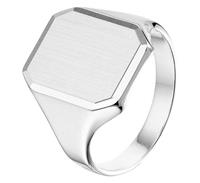 The Jewelry Collection Graveerring Poli/mat Gediamanteerd - Zilver - Maat 21.00